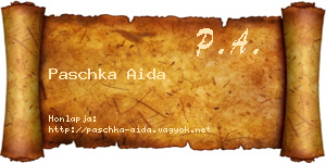 Paschka Aida névjegykártya